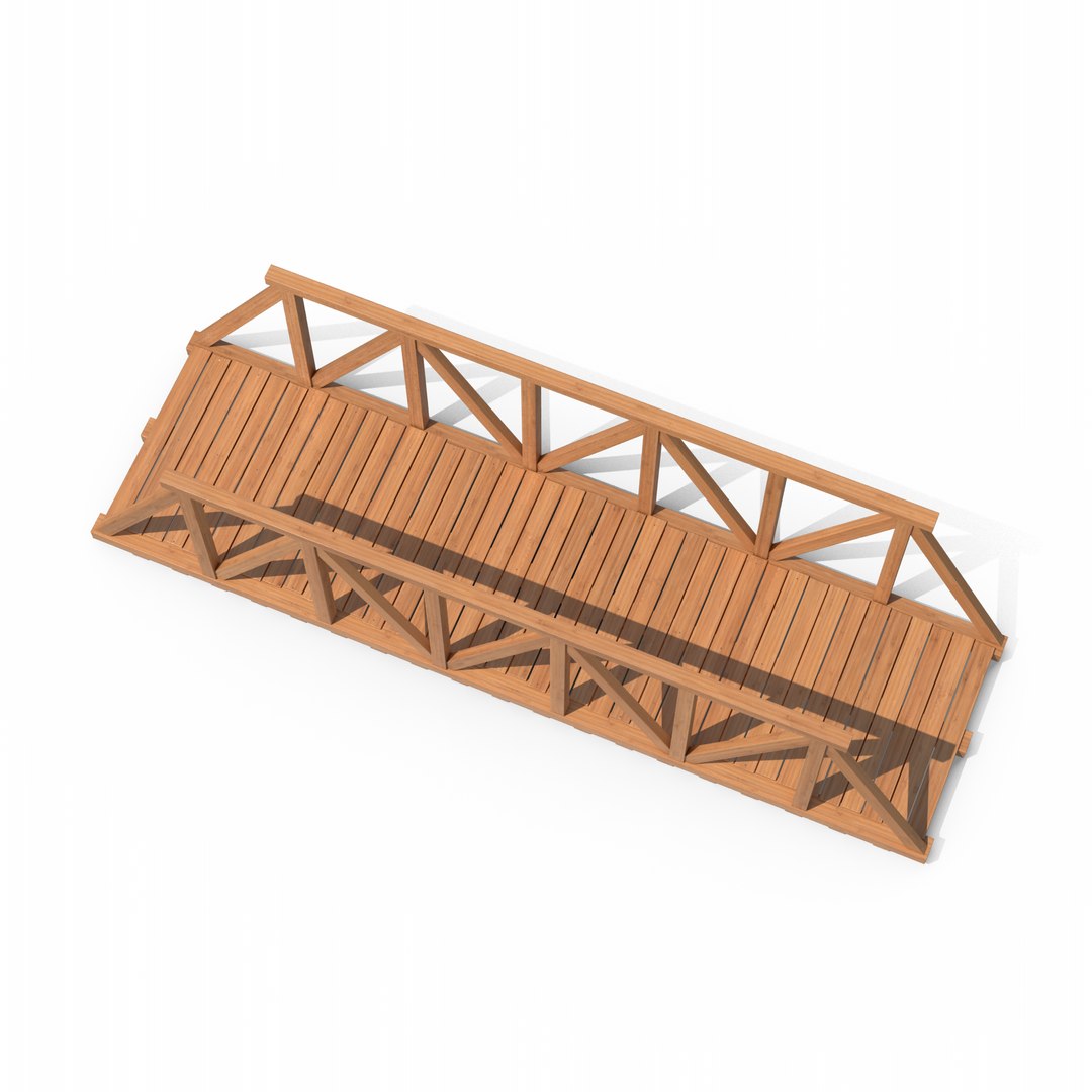 3D Wooden Bridge - TurboSquid 2119894