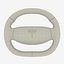 tesla 3 steering wheel 3d obj