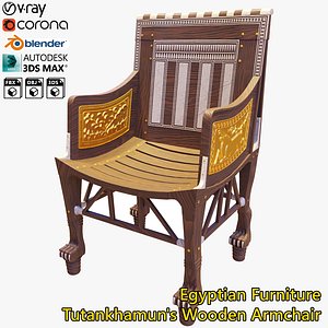 Egyptian Furniture Kit Tutankhamuns Wooden Armchair