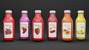 Fruit Juice Bottle 3D model