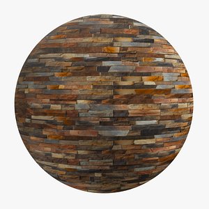 Stone Brick Wall Material and Texture 3D model