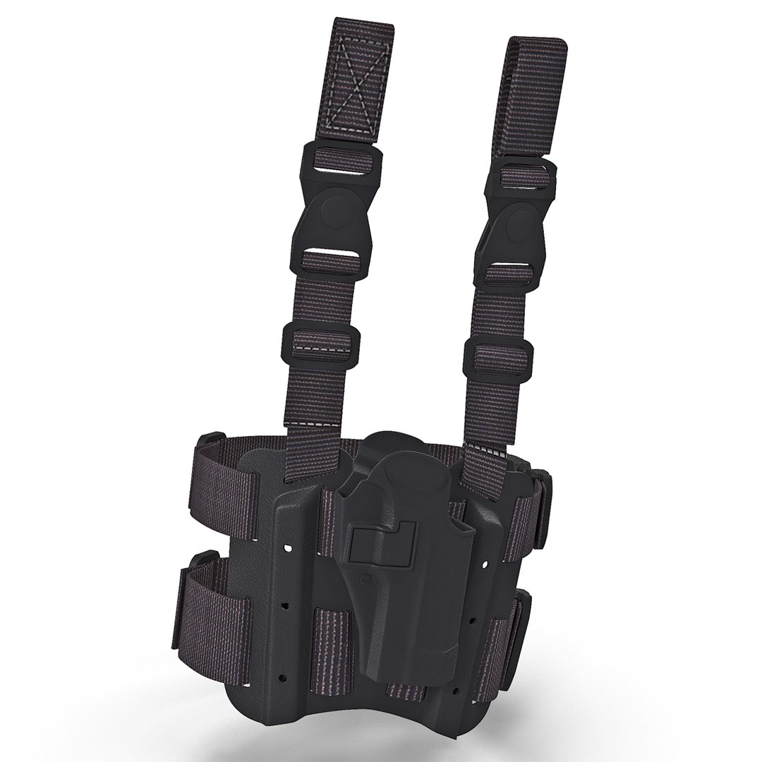 Tactical Leg Pistol Holster 3D model preview