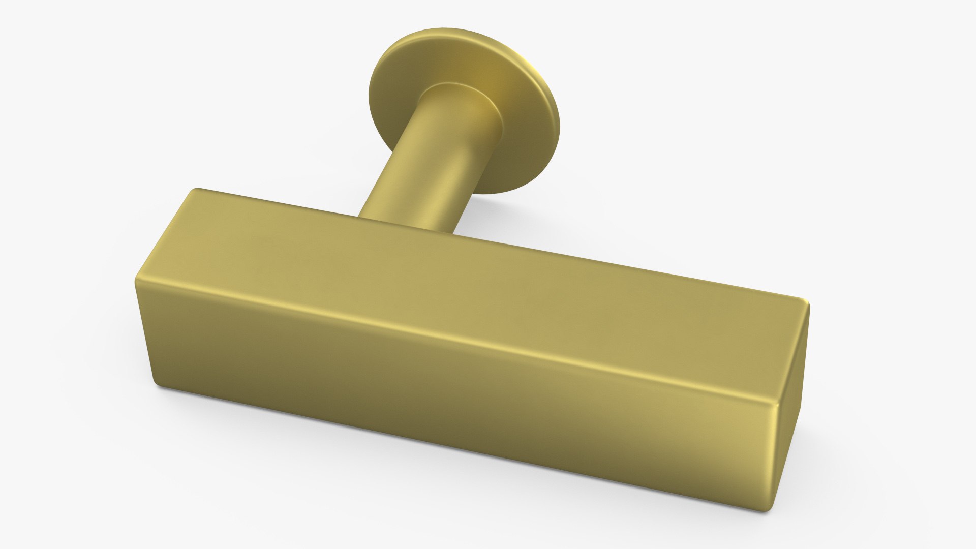 Kitchen Cabinet Handle Knob Rectangular Bronze 3D model preview