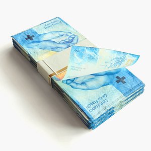 3D Cash Bundle Swiss Franc model