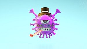 Cartoon Virus Character model