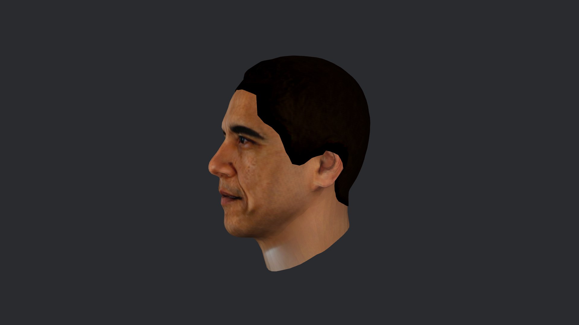 3D Barack Obama- Realistic Bust Head Ready - TurboSquid 1972324