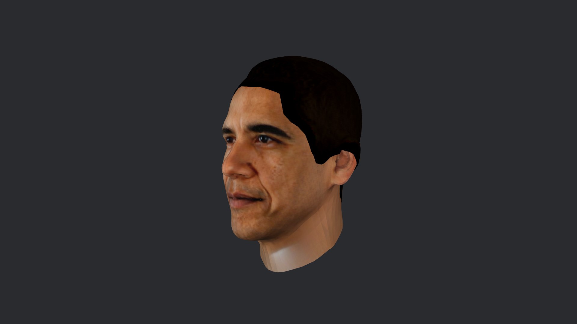 3D Barack Obama- Realistic Bust Head Ready - TurboSquid 1972324