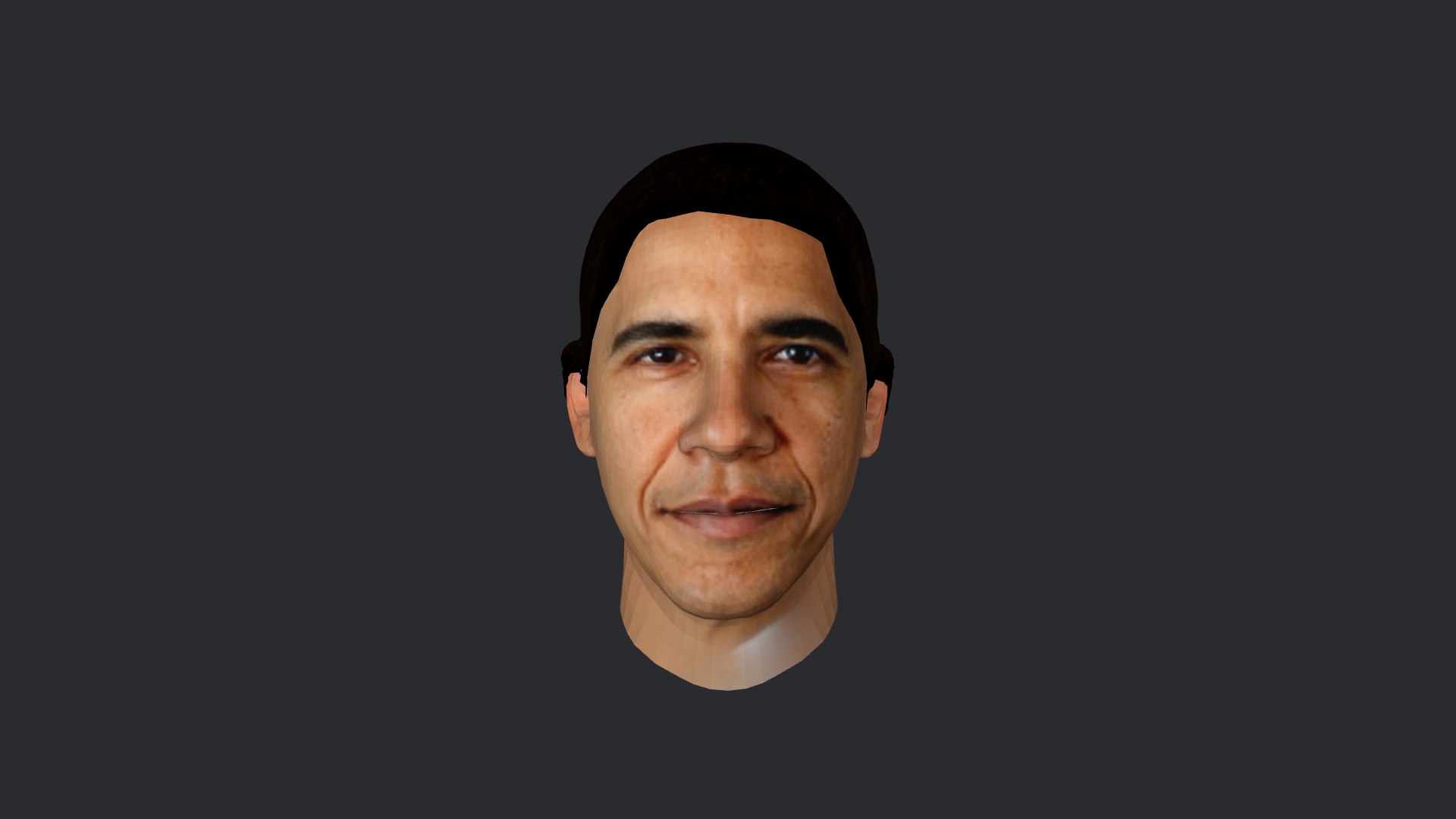 3D Barack Obama Realistic Bust Head Ready TurboSquid 1972324
