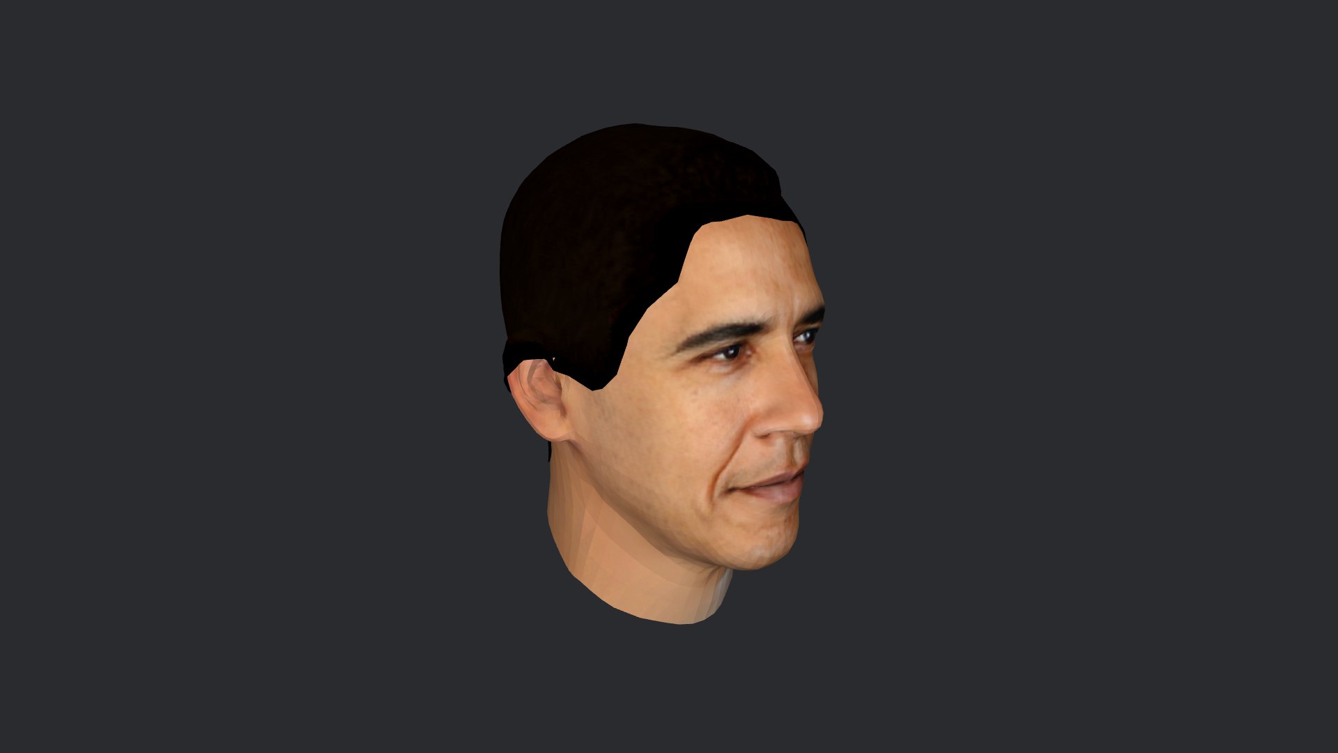 3D Barack Obama- Realistic Bust Head Ready - TurboSquid 1972324