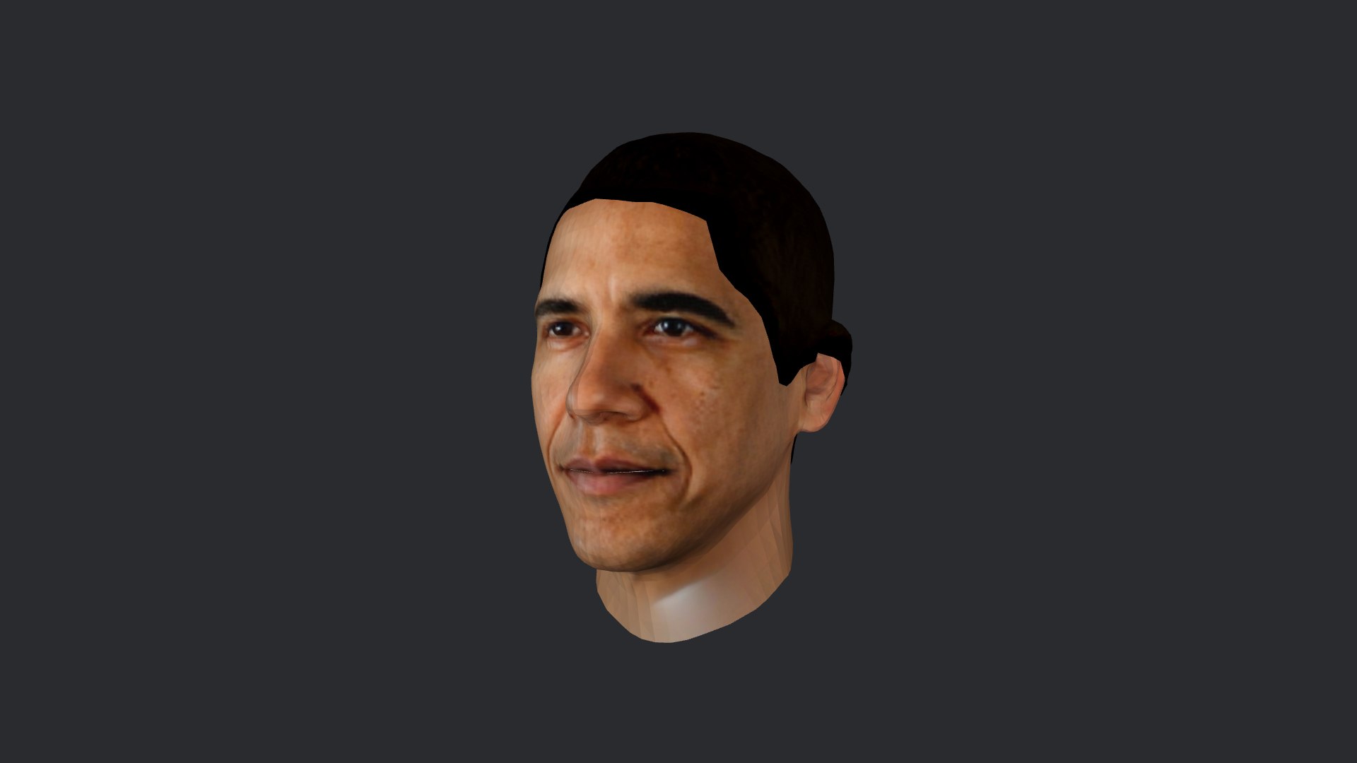 3D Barack Obama- Realistic Bust Head Ready - TurboSquid 1972324