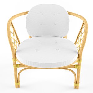 3D model wicker armchair
