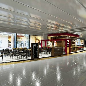 3dsmax airport bar restaurant