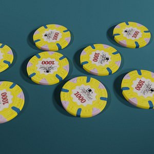 3D Poker Chips type  Paulson model