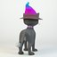 Cute Cartton Witch Cat