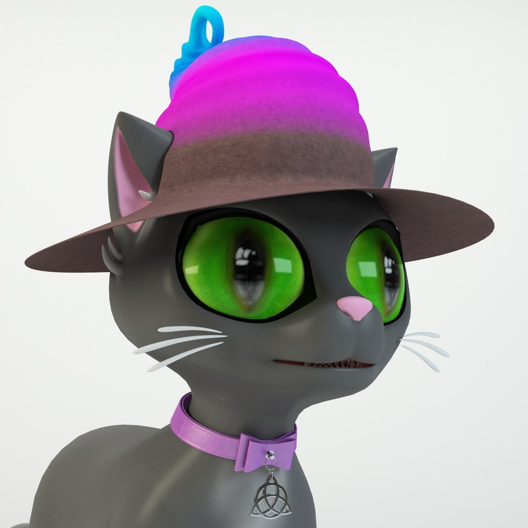 cute cartton witch cat 3D model https://p.turbosquid.com/ts-thumb/17/vFcfvL/SToLu8hU/2/jpg/1599481195/1920x1080/fit_q87/bc6a93fa5bdf364b5ff0bd7e419ee097b949d839/2.jpg