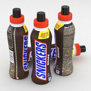 3D model dairy bottle snickers flavoured