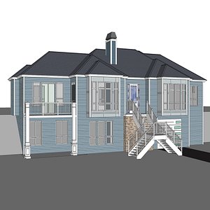 3D Contemporary House -07