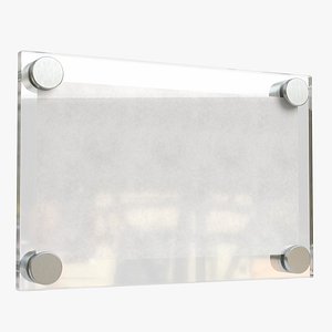 wall mounted glass plate 3D model