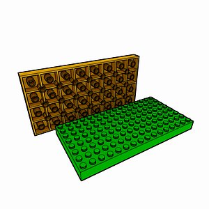 piece lego brick 8x16 obj