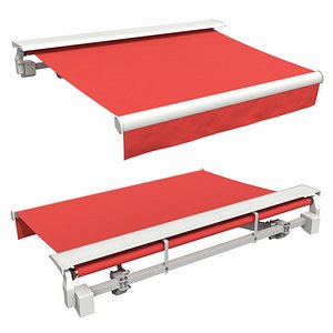 Retractable Awning Rain Shade Red