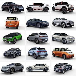 Electro Car 10 low poly car