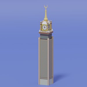 Abraj Al Bait Tower Mecca Saudi Arabia 3D model
