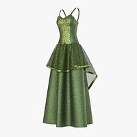 Green Dress with Lace