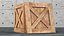 Old Wooden Shipping Crate with Open Lid