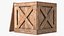 Old Wooden Shipping Crate with Open Lid
