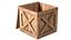 Old Wooden Shipping Crate with Open Lid
