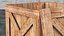 Old Wooden Shipping Crate with Open Lid