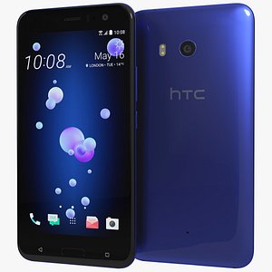 realistic htc u11 sapphire 3D model