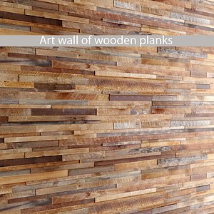 Mosaic wood panel planks