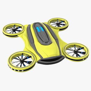 Yellow Cargo Quadrocopter Drone