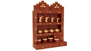 Najdi Heritage Coffee Shelf Traditional Wall-Mounted Display 3D model