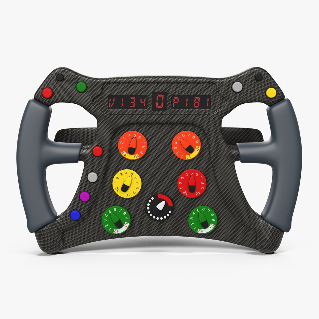 Formula One Steering Wheel 3D model preview