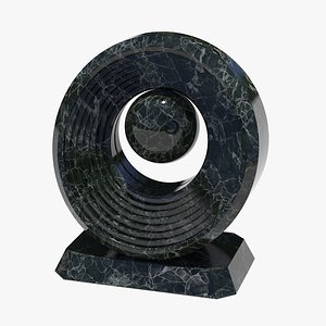 modern sculpture marble dark 3D model
