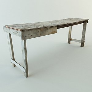 antique workbench table 3ds