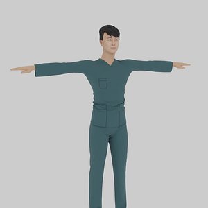 3D model Male Nurse
