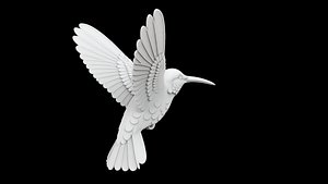 3D model Hummingbird Sculpture 3D Print Model
