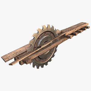 3D model Medieval Sawmill Mechanism