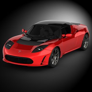 3d 2012 tesla roadster sport