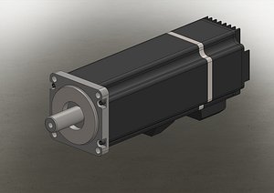 Servo DC Motor 24V 3D