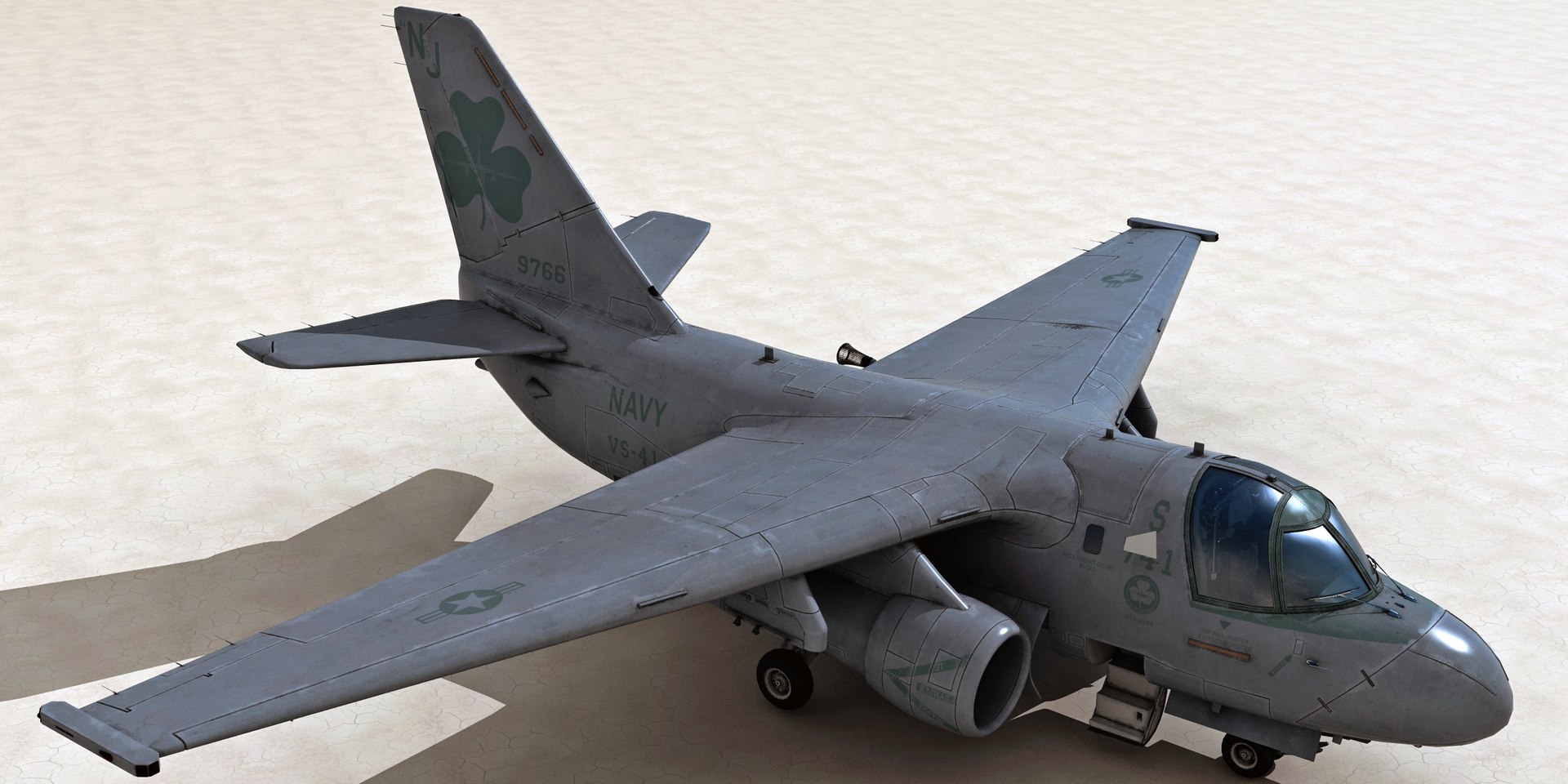 3d model s-3b viking aircraft