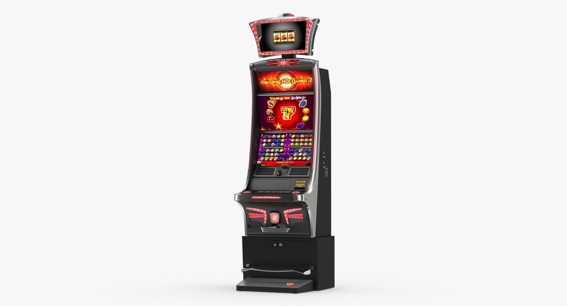 3D Slot Machine Red Model - TurboSquid 1278022