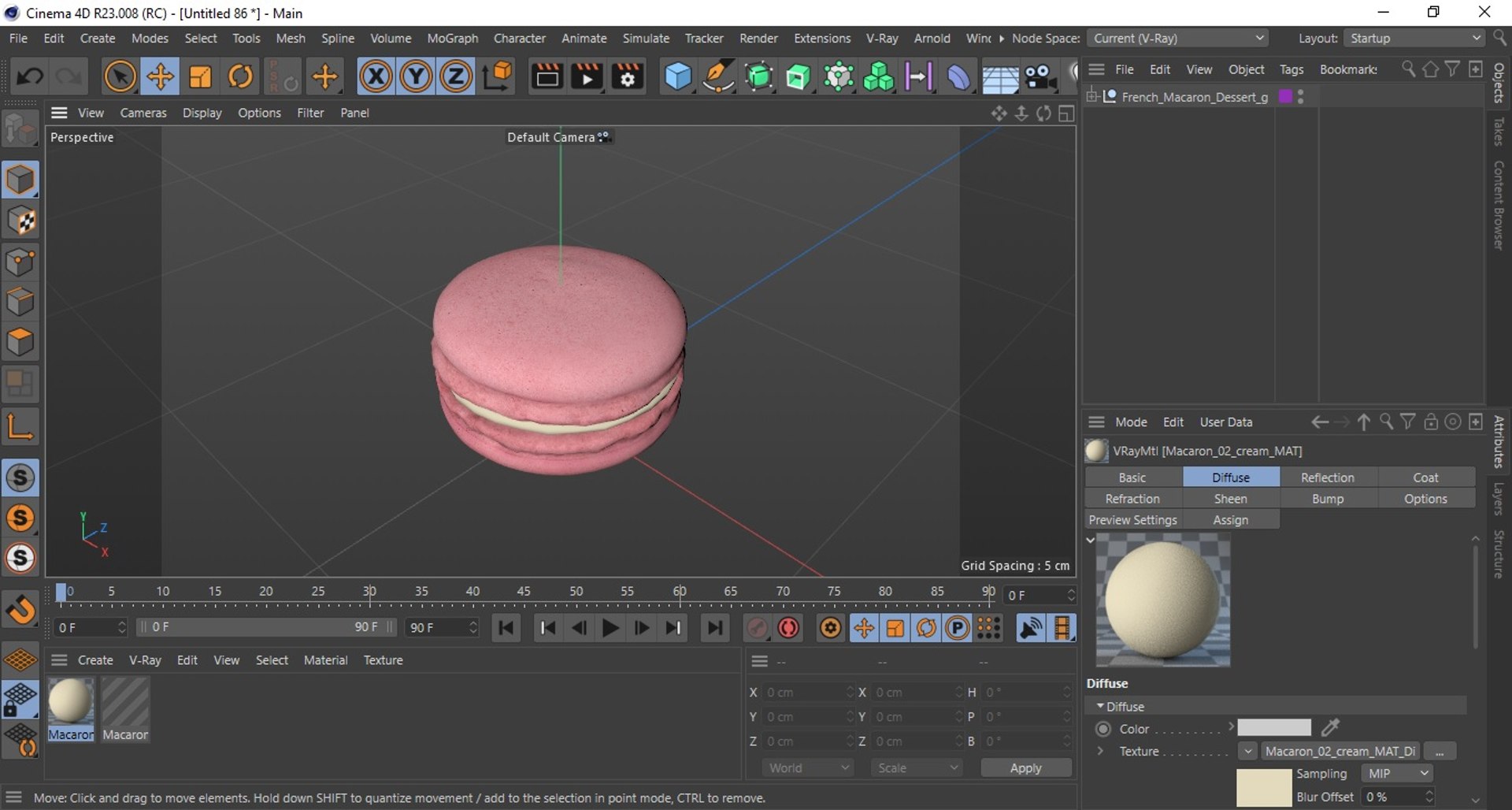 3D French Macaron Dessert Model - TurboSquid 2385566
