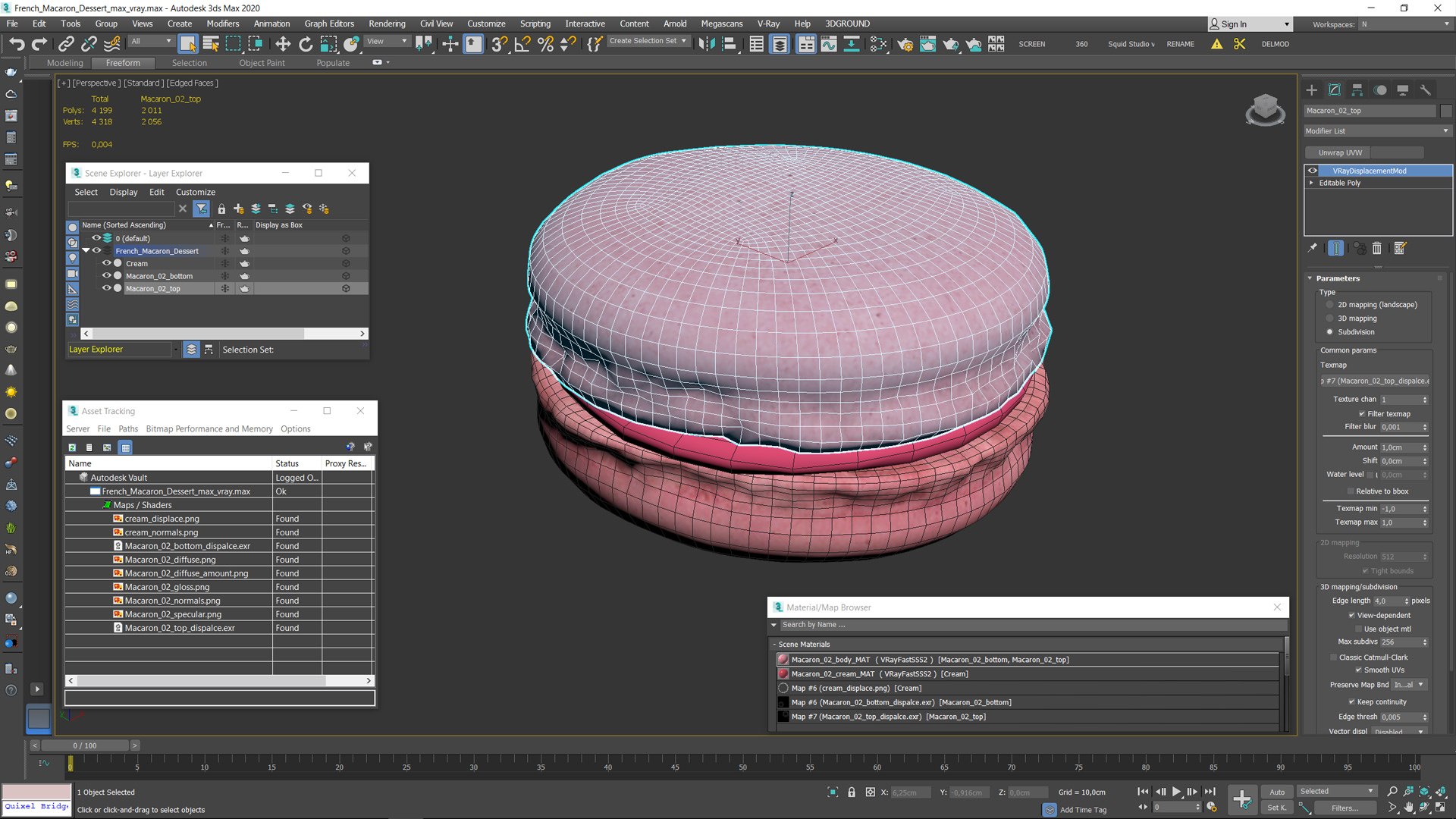 3D French Macaron Dessert Model - TurboSquid 2385566