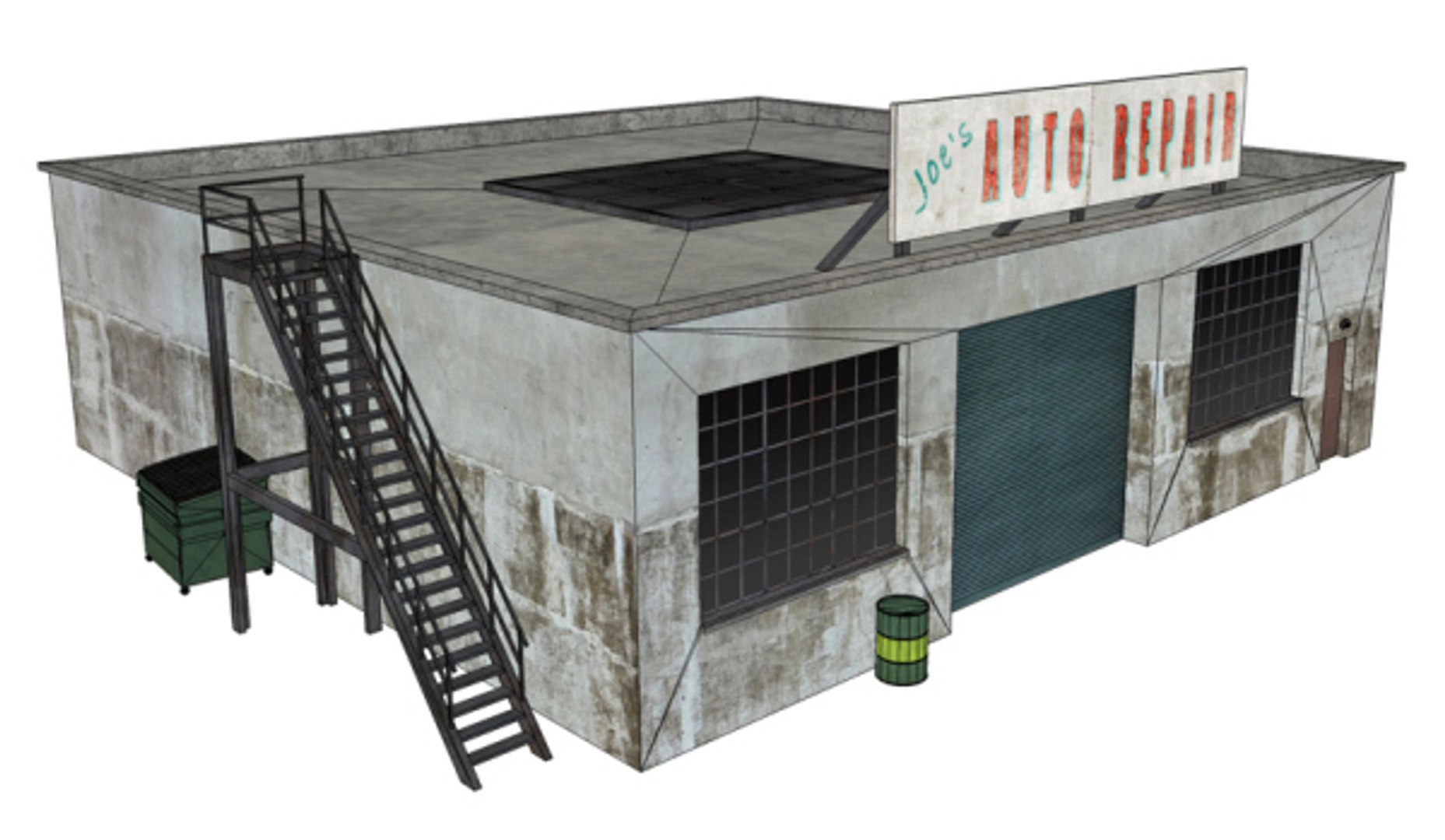 3d Auto Repair Garage Shop