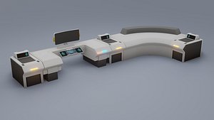 Sci-Fi Workspace - Low poly - PBR - Game ready
