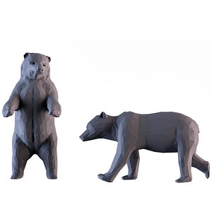 3D Bear LowPoly model